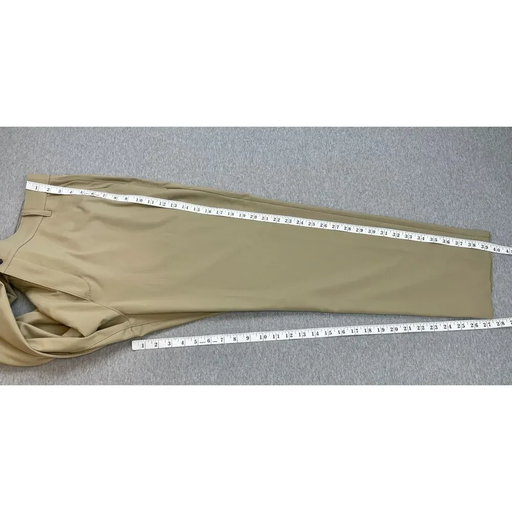 Nike Pants Mens 40 x 30 Beige Flat‎ Front Straight Fit Performance Golf